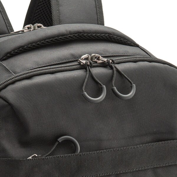 Butterfly Raffines Rucksack Bag: Close-up of the top zipper